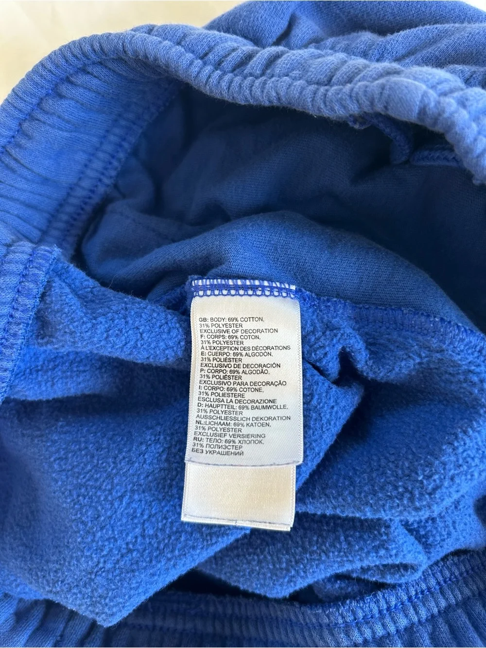 The North Face Men's Royal Blue Athletic Shorts with Red Logo